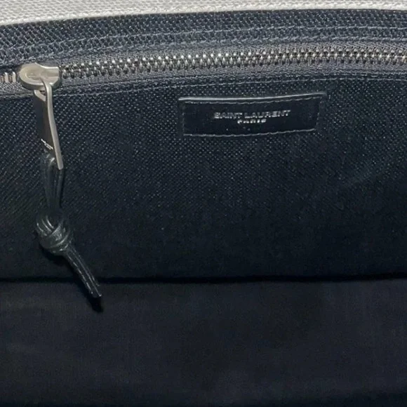 NWT Authentic YSL Saint Laurent Rive Gauche Tote Bag in Greggio Nero! MSRP $1990 - Picture 13 of 16